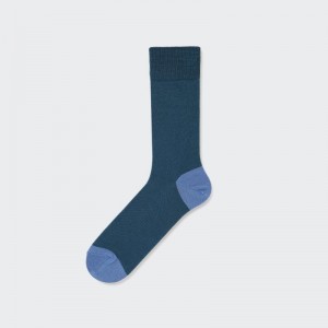 Uniqlo Color Block Sokker Herre Blå | 9493684