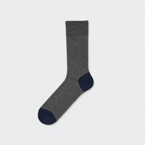 Uniqlo Color Block Sokker Herre Grå | 3706862