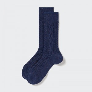 Uniqlo Color Nep Cable Sokker Herre Blå | 1579448