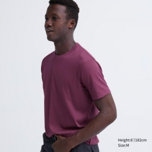 Uniqlo Dry Color Crew Neck Short-Sleeve T Shirts Dame Lilla | 3635931