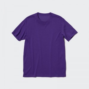 Uniqlo Dry Color Crew Neck Short-Sleeve T Shirts Dame Lilla | 4005775