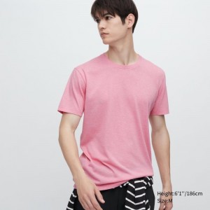 Uniqlo Dry Crew Neck Short-sleeve Color T Shirts Herre Lyserød | 5675072