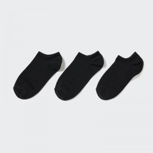 Uniqlo Short (3 Pairs) Sokker Dame Sort | 9424006
