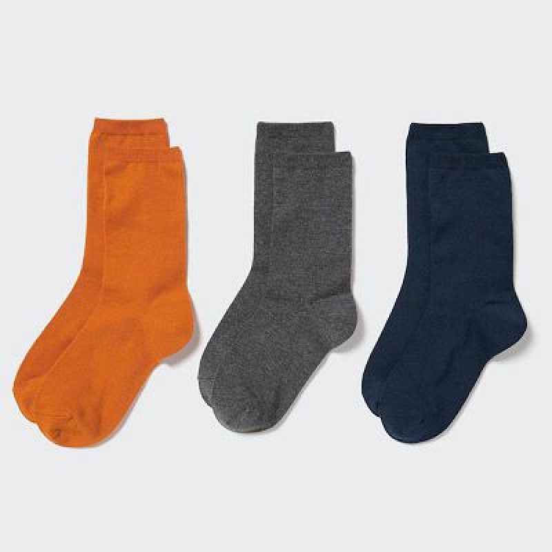 Uniqlo 3 Pairs Sokker Dame Orange | 1198053