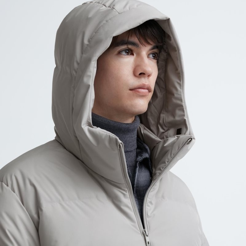 Uniqlo 3d Cut Seamless Down Parka Herre Grøn | 6174721