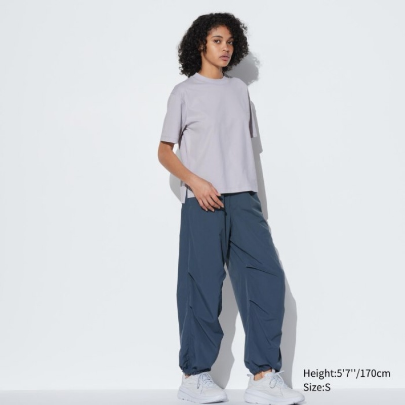 Uniqlo AIRism Cotton Short Sleeve T Shirts Dame Lyserød | 7323773