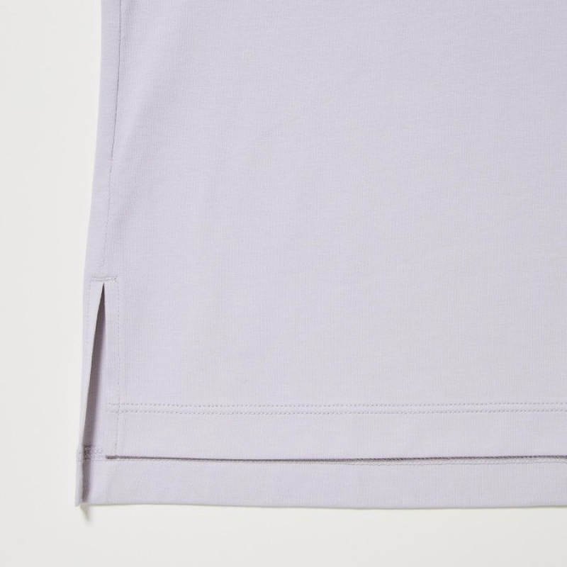 Uniqlo AIRism Cotton Short Sleeve T Shirts Dame Lyserød | 7323773