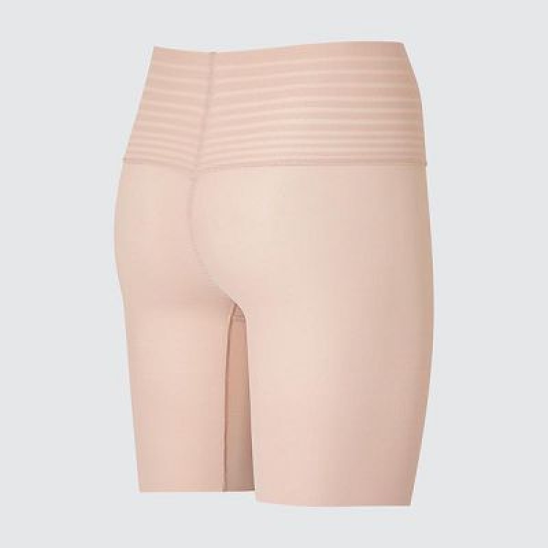 Uniqlo AIRism Smooth Body Shaper Unlined Half Tights Dame Beige | 3186559