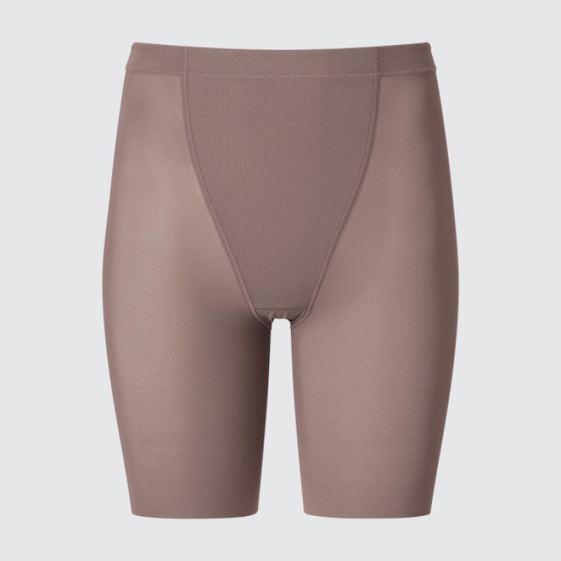 Uniqlo AIRism Support Body Shaper Unlined Half Shorts Dame Grå | 1693341