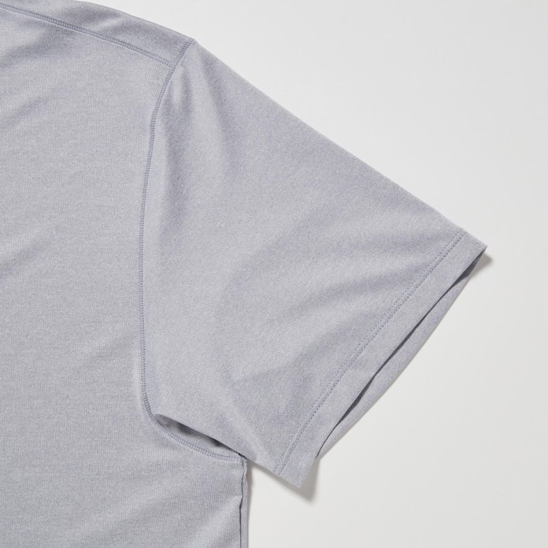 Uniqlo Airism Crew Neck Short-sleeve T Shirts Herre Grå | 9755536