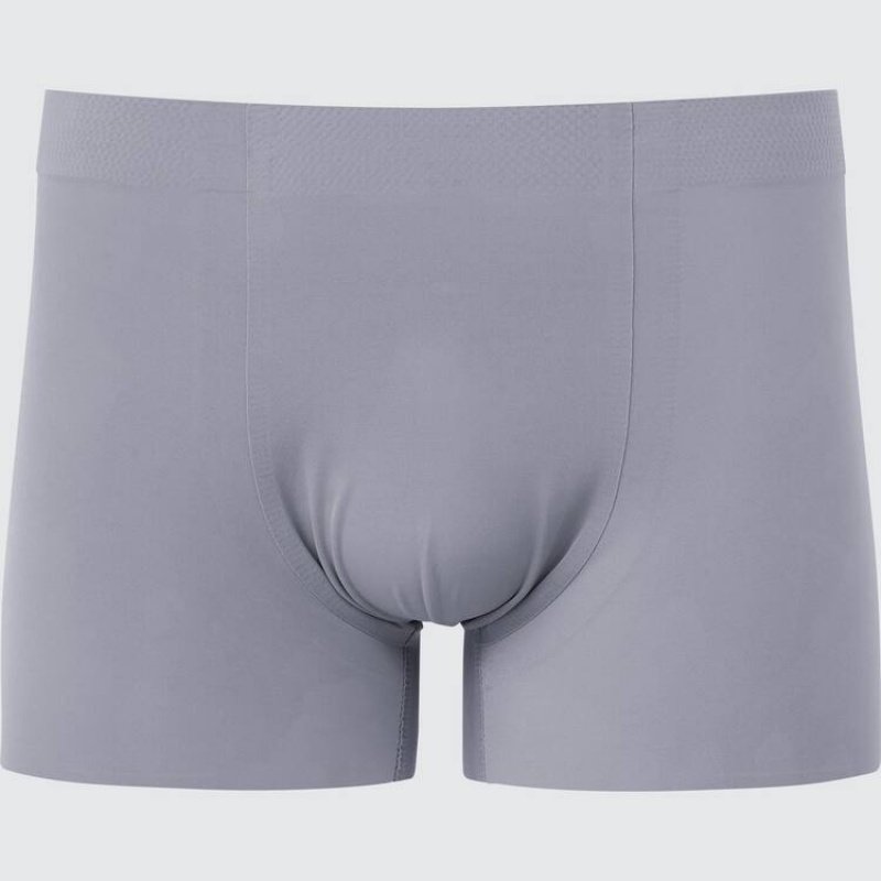 Uniqlo Airism Ultra Seamless Boxer Undertøj Herre Grå | 5758565