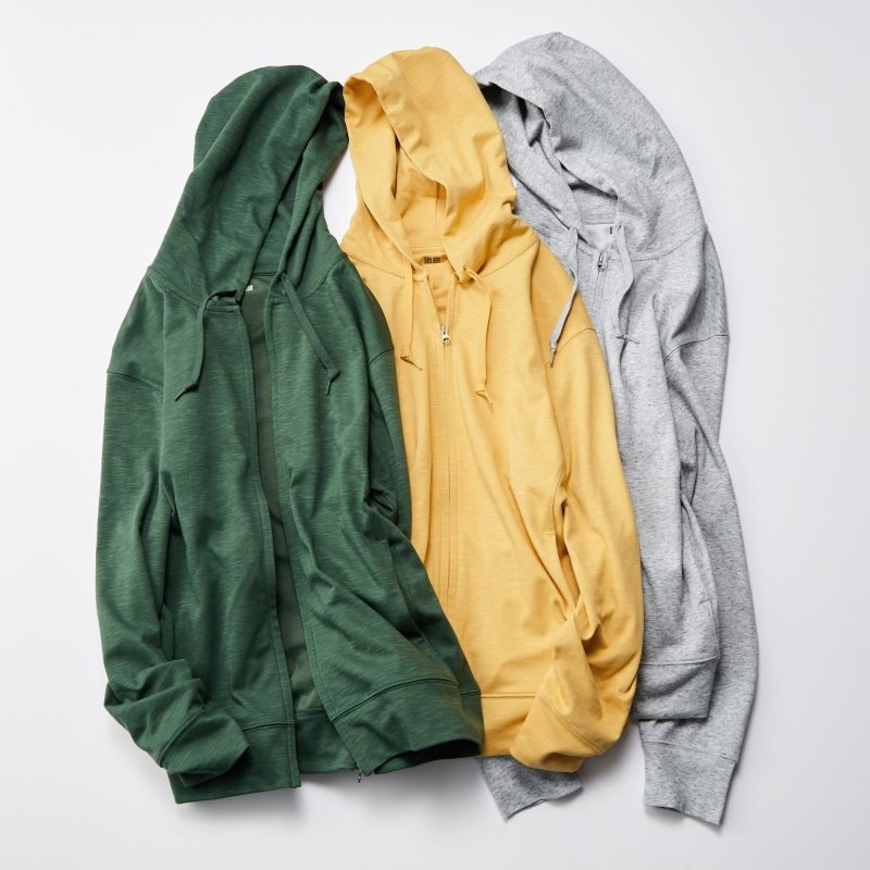 Uniqlo Airism Uv Protection Full-zip Hættetrøje Herre Grøn | 4837461