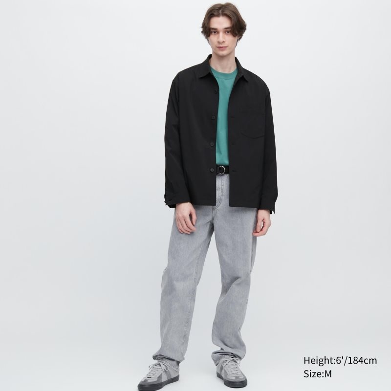 Uniqlo Airsense Shirt Ultra Light Shirt Jakker Herre Sort | 4694414