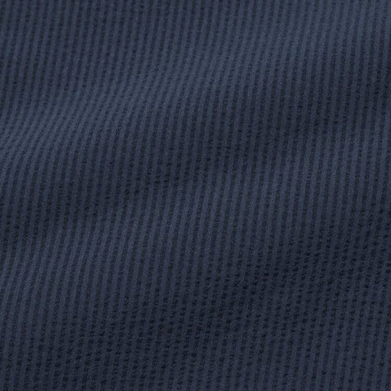 Uniqlo Airsense Ultra Light Seersucker Relaxed Fit Bukser Herre Mørkeblå | 7645527