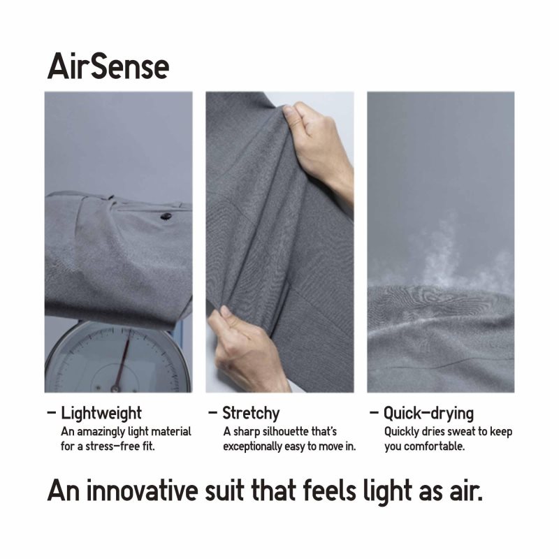 Uniqlo Airsense Wool Like Ultra Light Jakker Herre Mørkeblå | 2747931