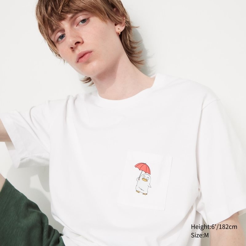 Uniqlo Anime Gintama Ut Short-sleeve Graphic T Shirts Herre Hvide | 9647793
