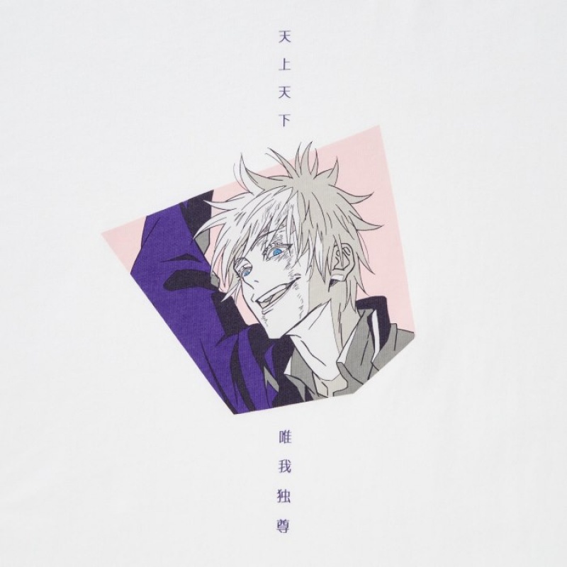 Uniqlo Anime JUJUTSU KAISEN Season 2 UT Short-Sleeve T Shirts Dame Hvide | 3137365