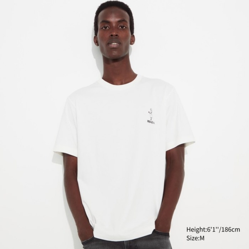 Uniqlo Attack on Titan UT Short Sleeve T Shirts Dame Hvide | 429439