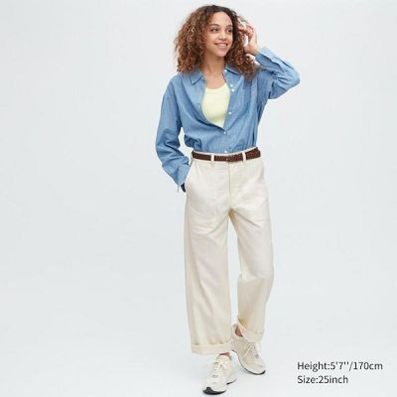 Uniqlo Baker Bukser Dame Hvide | 9330175