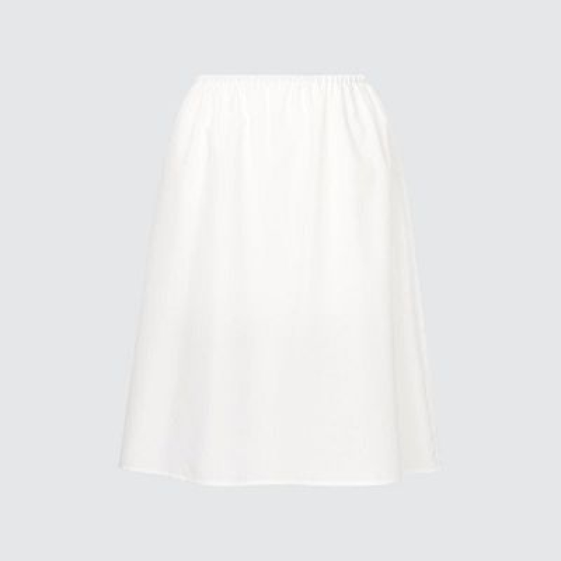 Uniqlo Balloon Sleeve Short-Sleeve Kjole Dame Hvide | 9005724