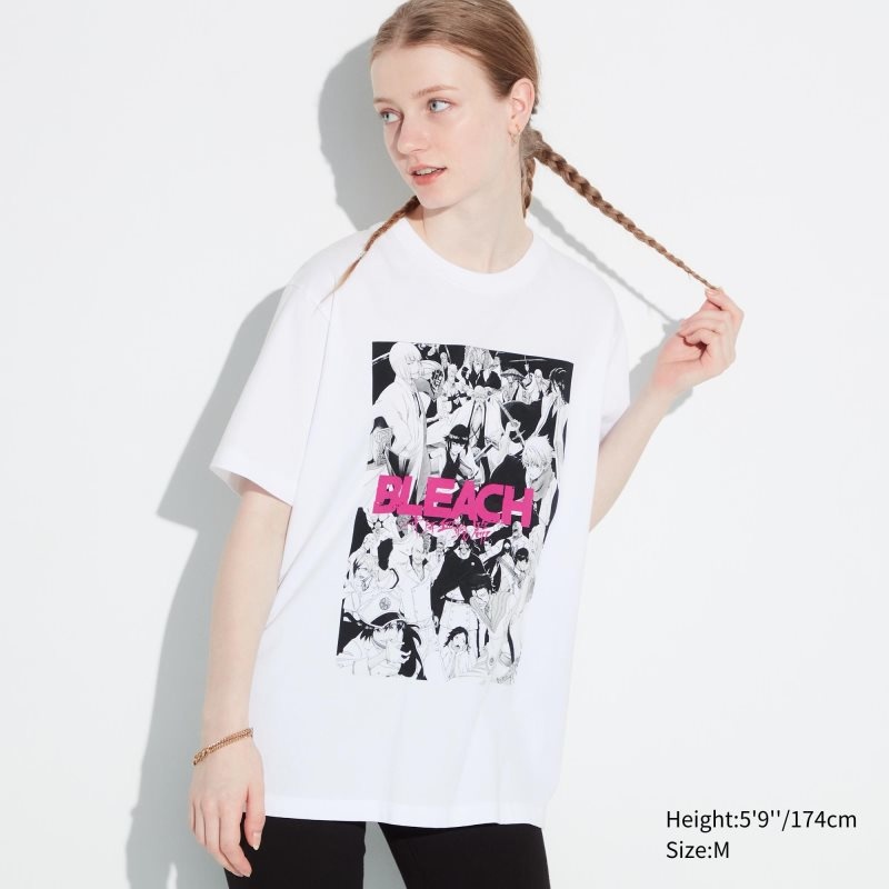 Uniqlo Bleach: Thousand-year Blood War Ut Short-sleeve Graphic T Shirts Herre Hvide | 6528928