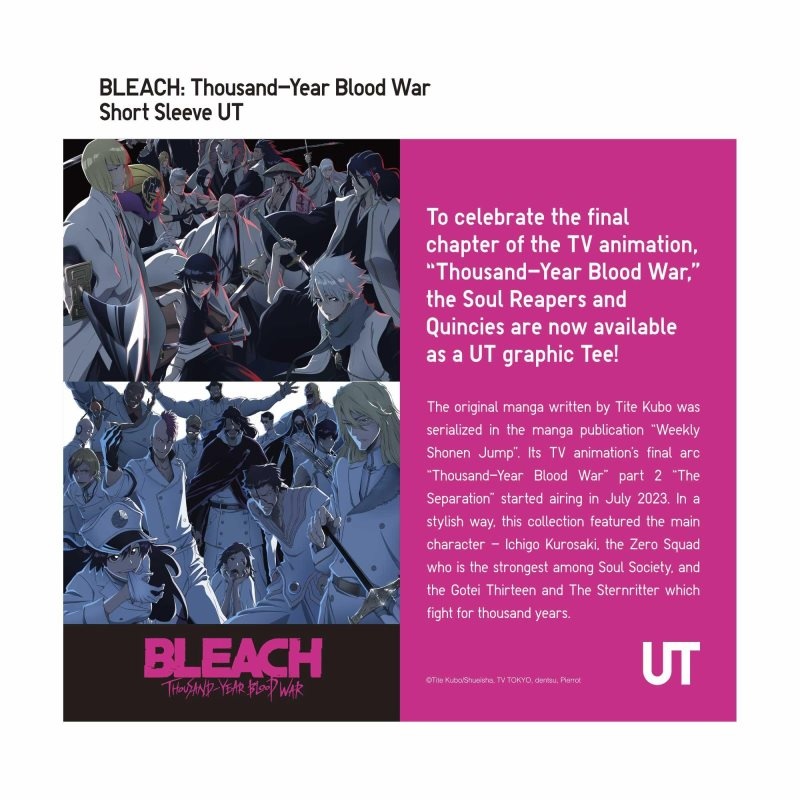 Uniqlo Bleach: Thousand-year Blood War Ut Short-sleeve Graphic T Shirts Herre Hvide | 6528928