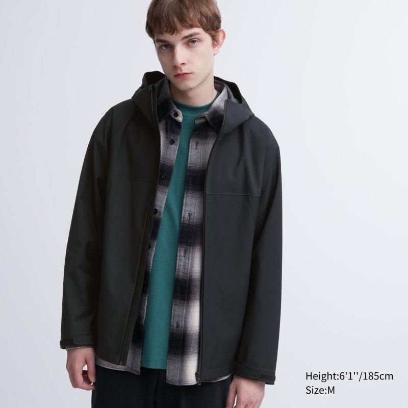 Uniqlo Blocktech 3d Cut Parka Herre Sort | 6359238