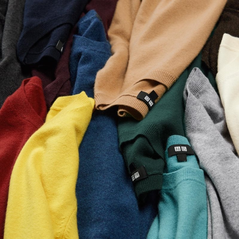 Uniqlo Cashmere Crew Neck Long-sleeve Trøjer Herre Mørkeblå | 1882050