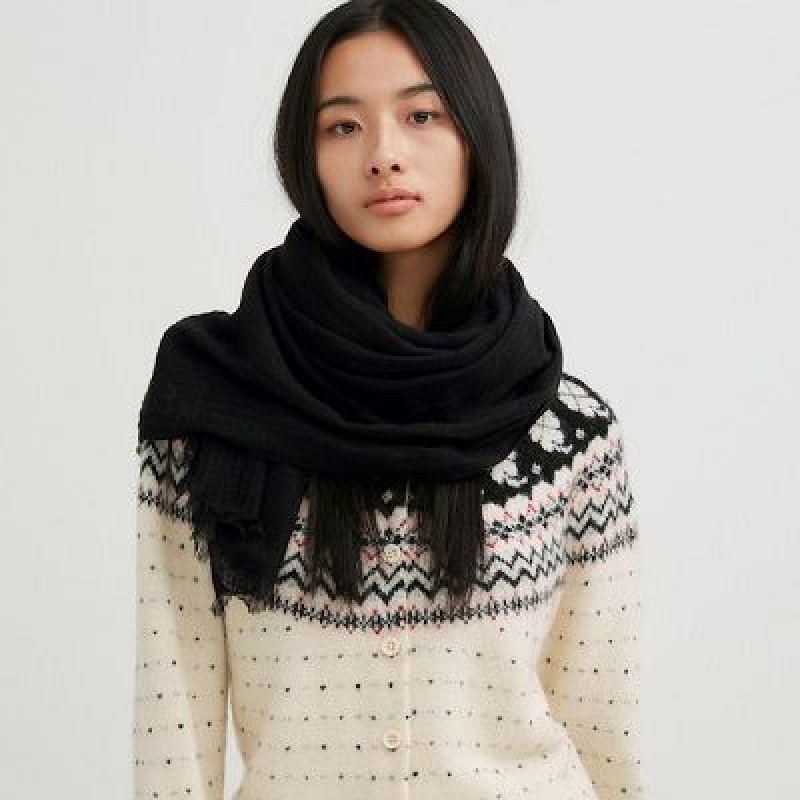 Uniqlo Cashmere Stole Tørklæder Dame Sort | 5634671