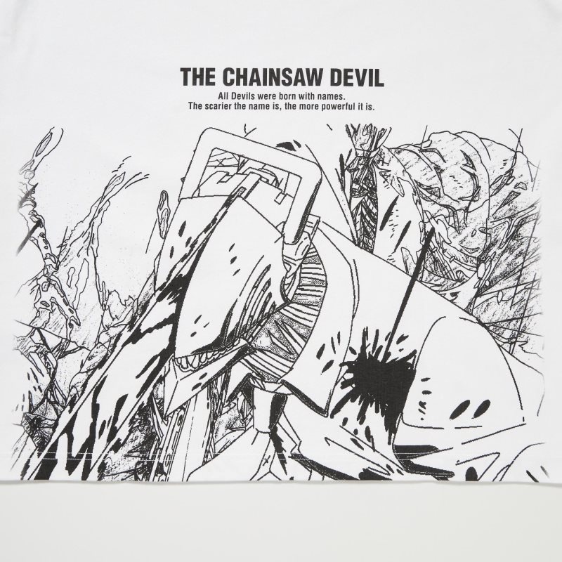 Uniqlo Chainsaw Man × Kosuke Kawamura Ut Long-sleeve Graphic T Shirts Herre Hvide | 6649713