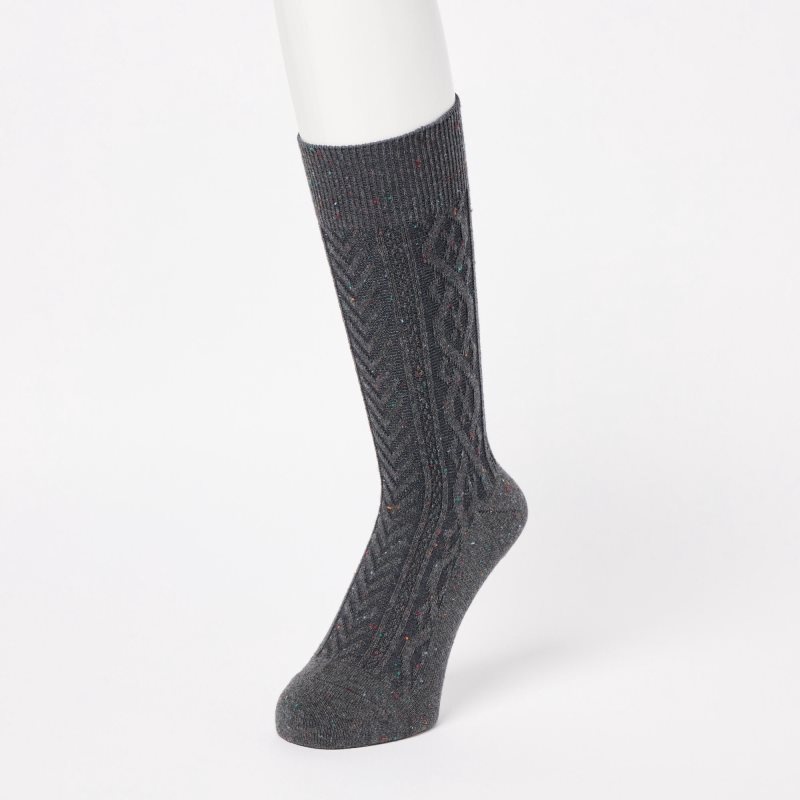 Uniqlo Color Nep Cable Sokker Herre Grå | 4692693