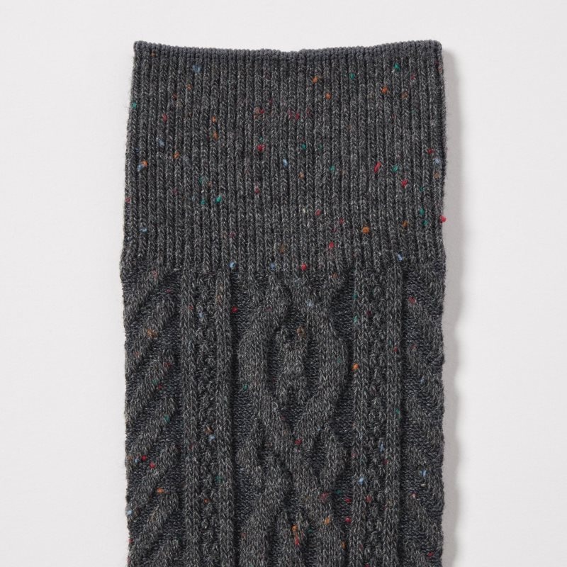 Uniqlo Color Nep Cable Sokker Herre Grå | 4692693