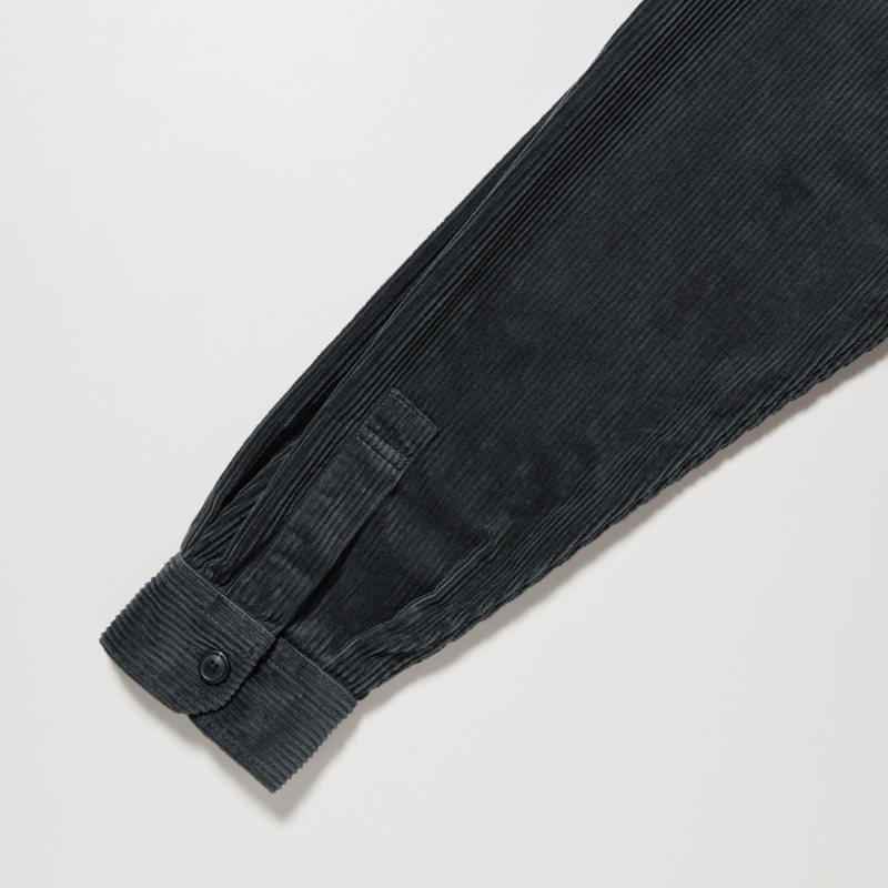 Uniqlo Corduroy Work Long-sleeve Skjorte Herre Grå | 933113