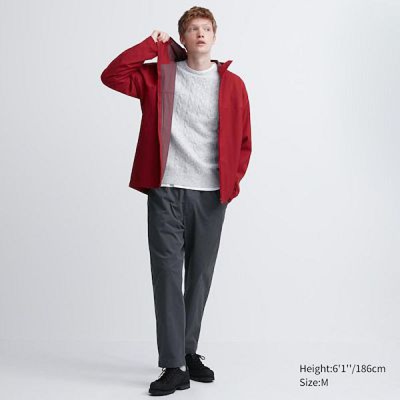 Uniqlo Cotton Relaxed Ankle Bukser Dame Grå | 443307