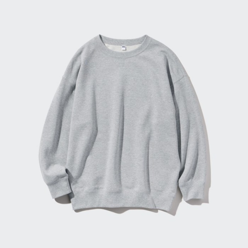 Uniqlo Crew Neck Long-Sleeve Sweatshirts Dame Lyserød | 5512931