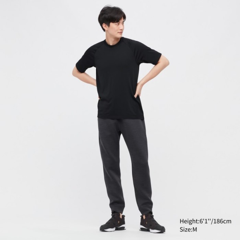 Uniqlo DRY-EX Crew Neck Short-Sleeve Printed T Shirts Dame Sort | 8844087