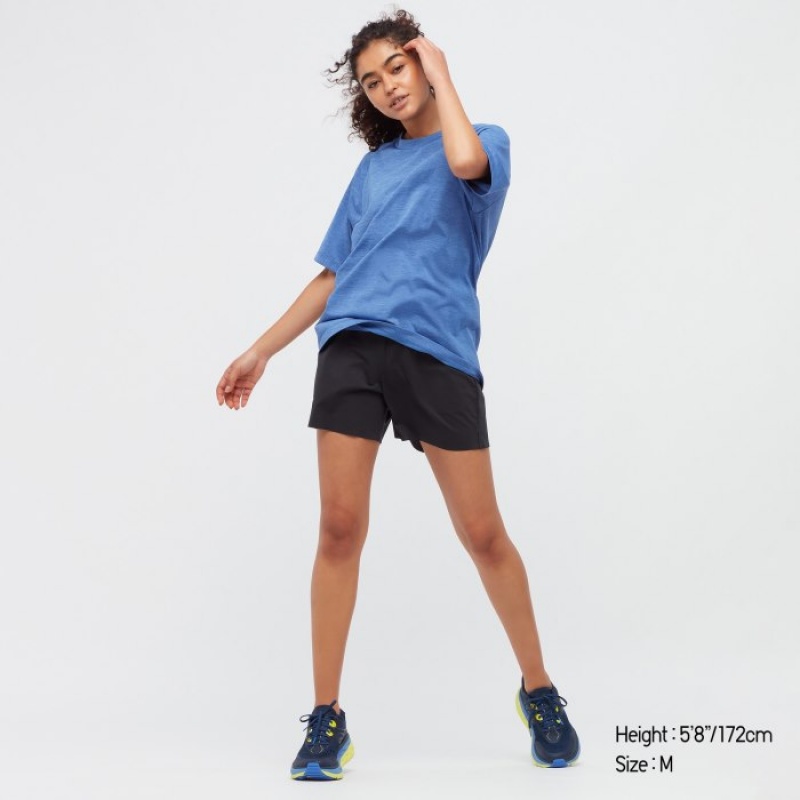 Uniqlo DRY-EX Crew Neck Short-Sleeve Printed T Shirts Dame Hvide | 7103860