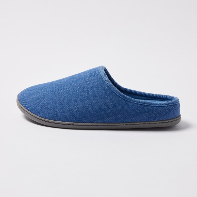 Uniqlo Denim Like Room Rubber Sole Tøfler Herre Mørkeblå | 2780993