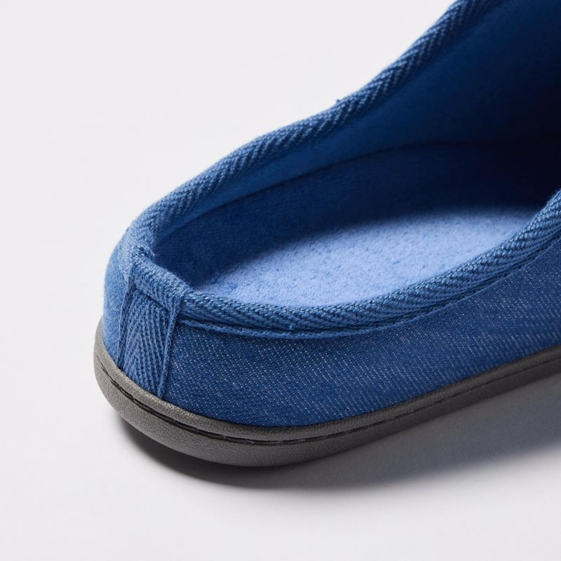 Uniqlo Denim Like Room Rubber Sole Tøfler Herre Mørkeblå | 2780993
