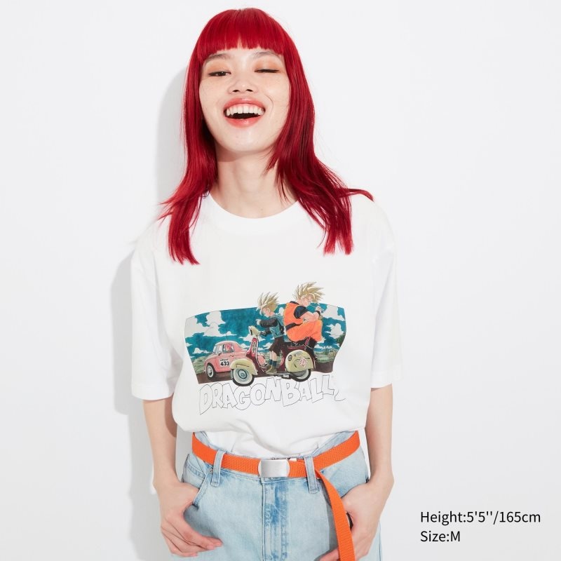 Uniqlo Dragon Ball Ut Short-sleeve Graphic T Shirts Herre Hvide | 6348898