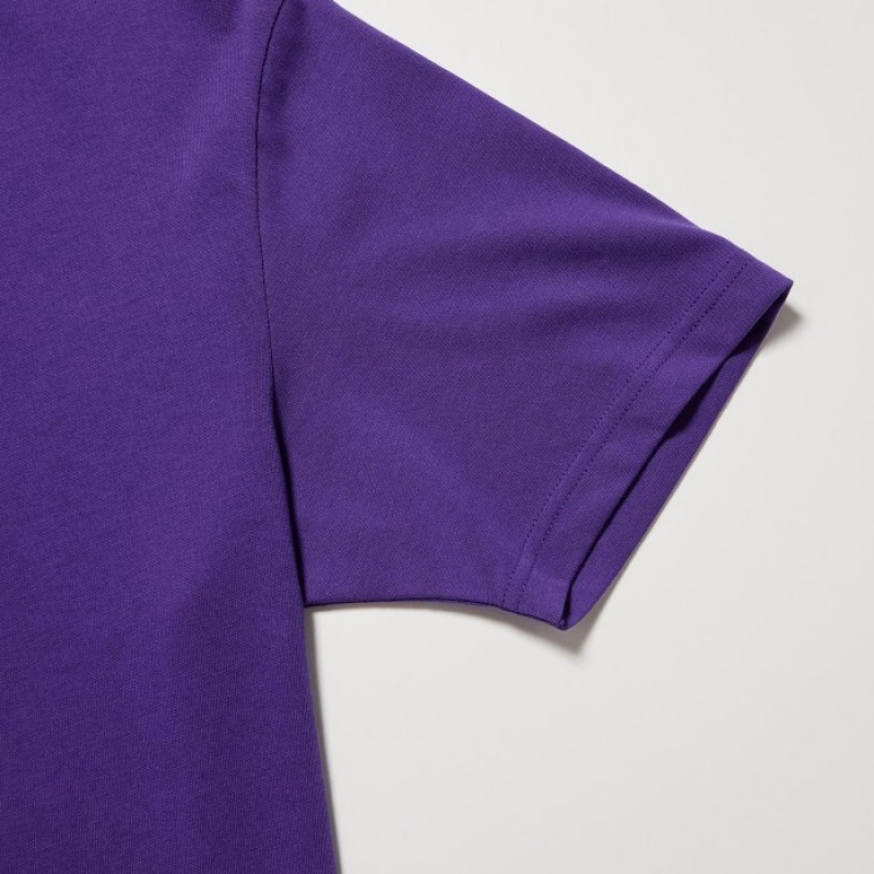 Uniqlo Dry Color Crew Neck Short-Sleeve T Shirts Dame Lilla | 4005775