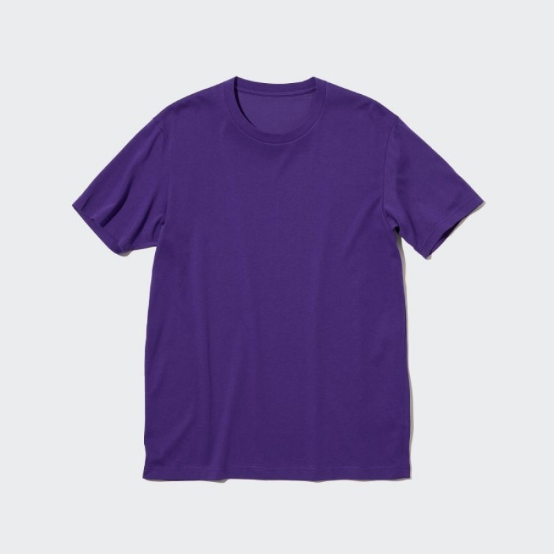 Uniqlo Dry Color Crew Neck Short-Sleeve T Shirts Dame Lilla | 4005775