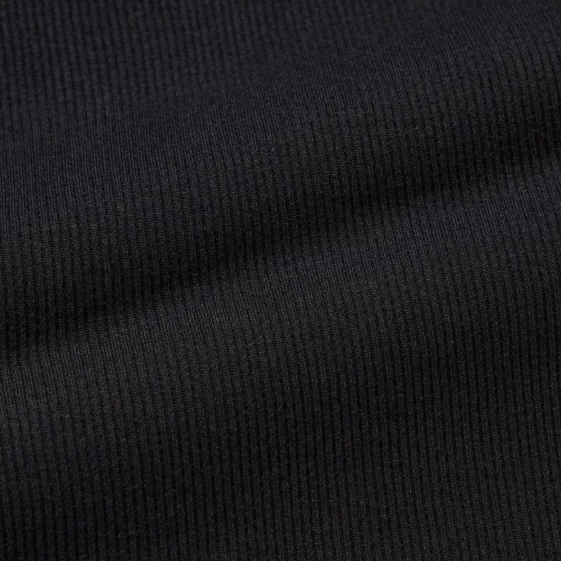 Uniqlo Dry Color Ribbed Tank Top Herre Sort | 2676450
