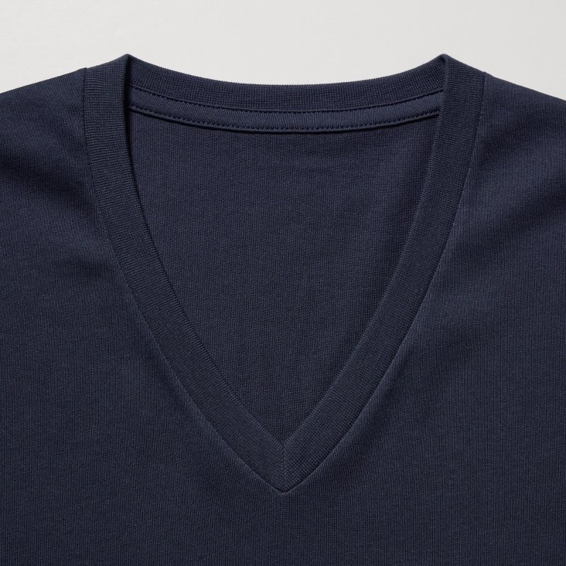 Uniqlo Dry Color V-Neck Short-Sleeve T Shirts Herre Grå | 3637958