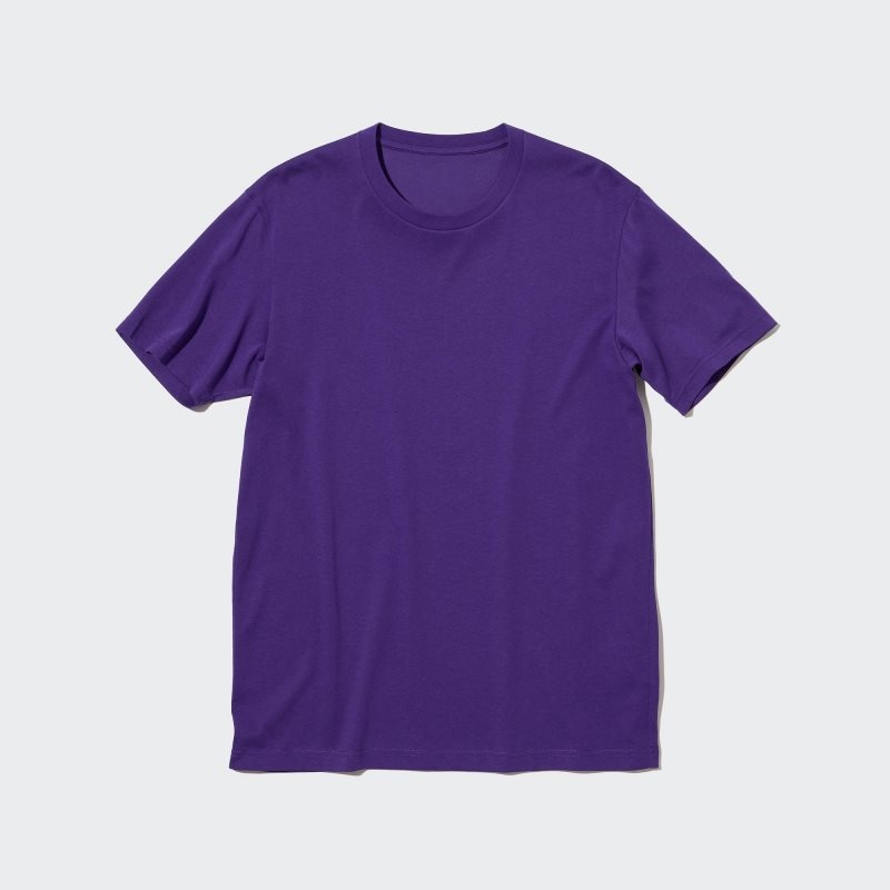 Uniqlo Dry Crew Neck Short-sleeve Color T Shirts Herre Lilla | 9857773