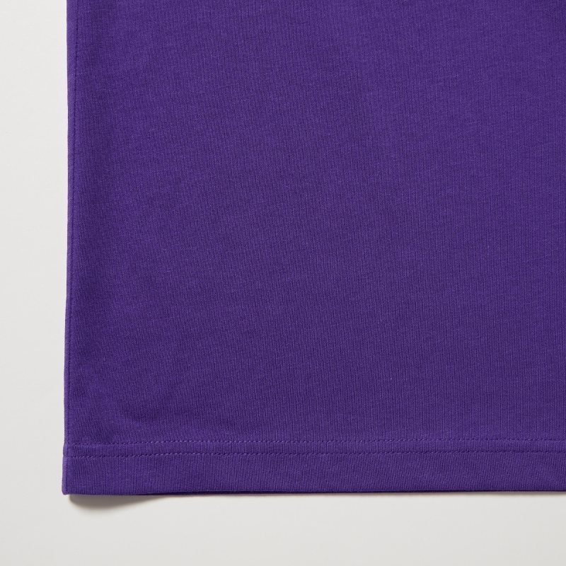 Uniqlo Dry Crew Neck Short-sleeve Color T Shirts Herre Lilla | 9857773