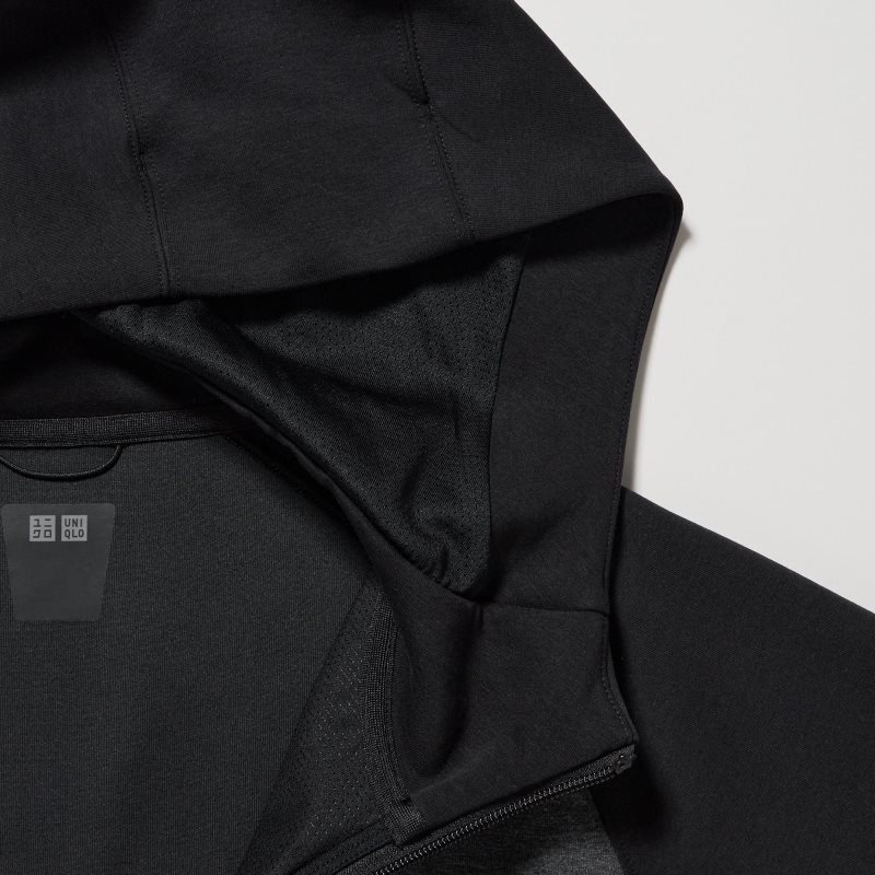 Uniqlo Dry Stretch Sweat Full-zip Color Block Hættetrøje Herre Grå | 4810612