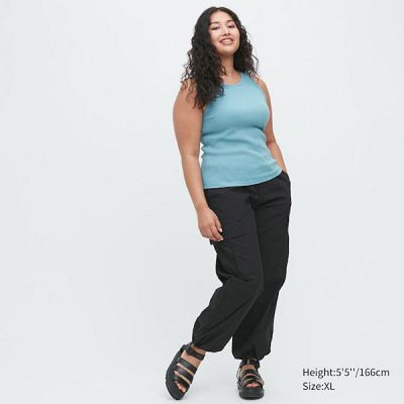 Uniqlo Easy Cargo Bukser Dame Sort | 3880921