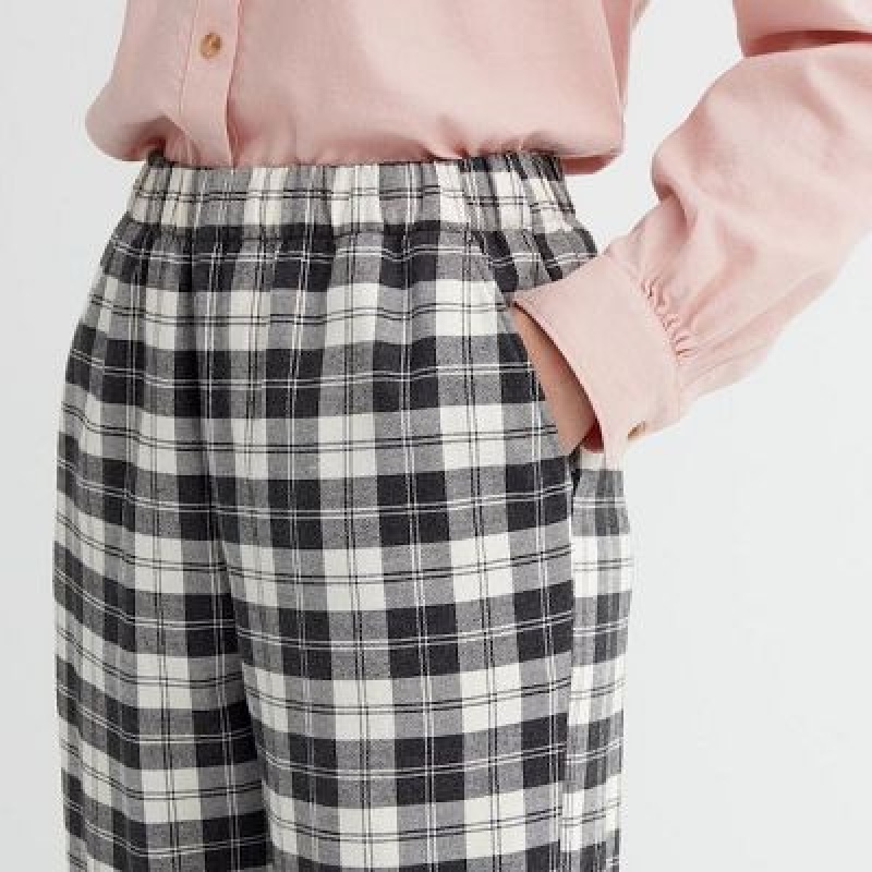 Uniqlo Flannel Bukser Dame Sort | 4491195