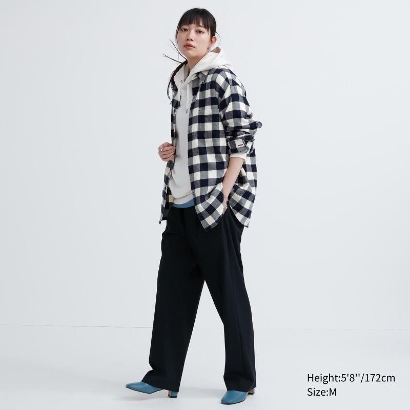 Uniqlo Flannel Checked Long-sleeve Skjorte Herre Blå | 6683939